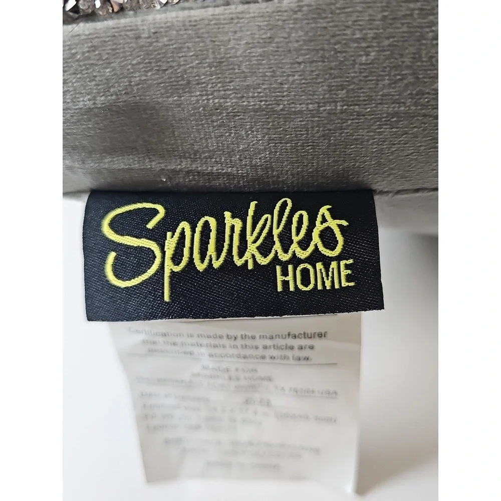 Halloween Ghost Pillow Silver Glitter Sparkles Home Rhinestone‎